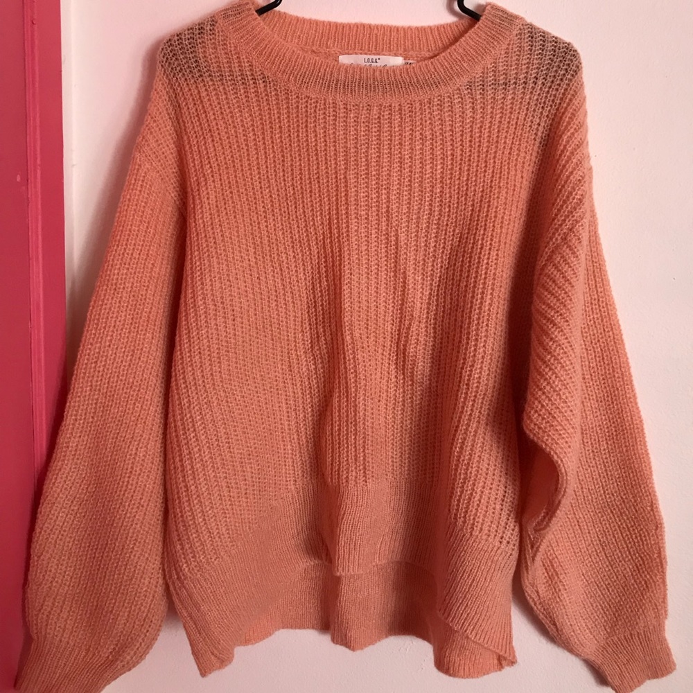 Cozy salmon oversized sweater